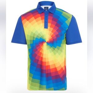 Tie Dye Mens Golf Polo Shirt by ReadyGOLF| XL